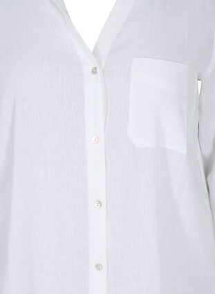 Blouse with 3/4-length sleeves and buttons, White, Packshot image number 2