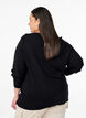 Knitted cardigan with buttons in viscose mix, Black, Model image number 1