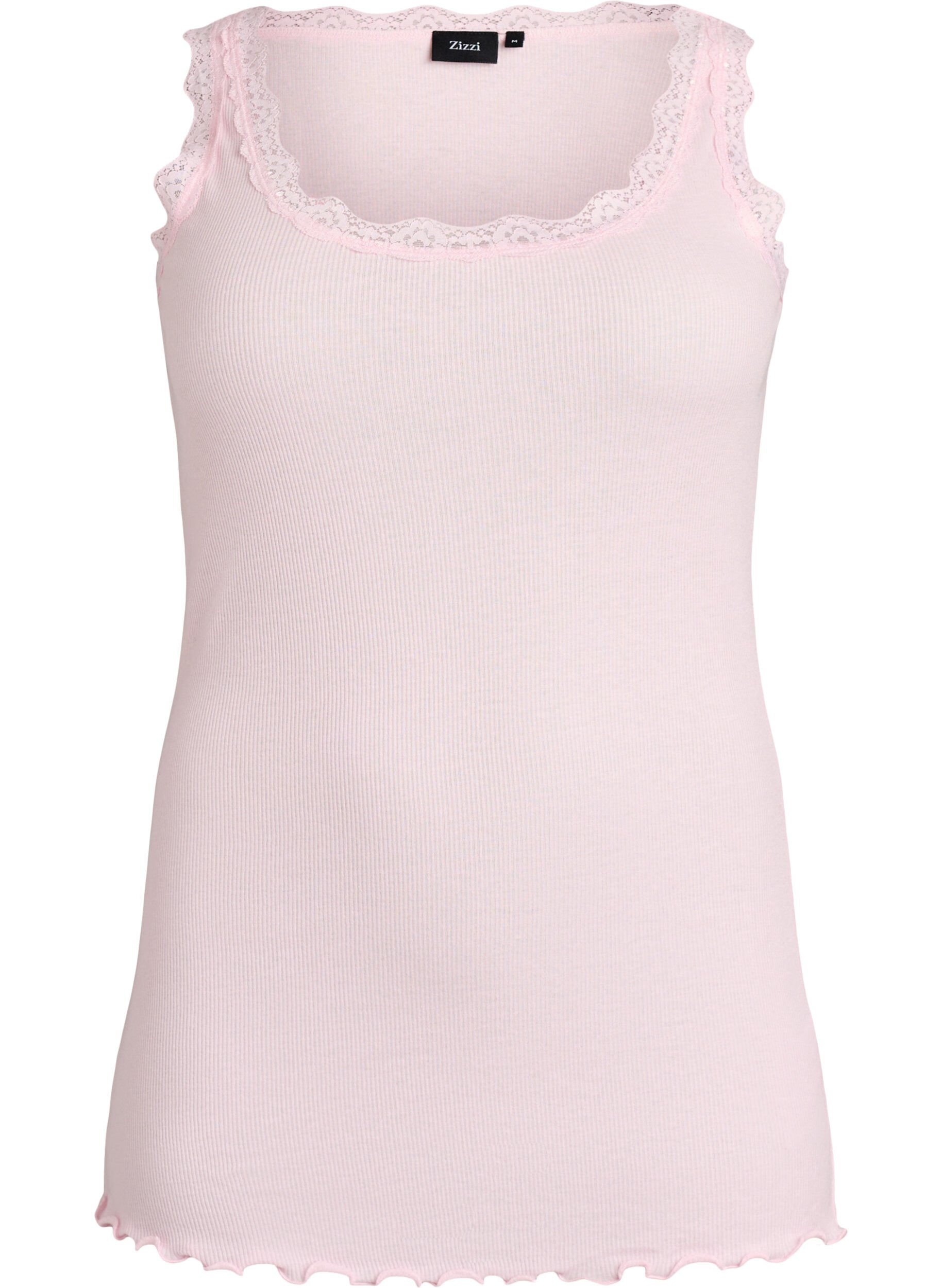 Zizzifashion Top with lace trim, Rose, Packshot image number 0