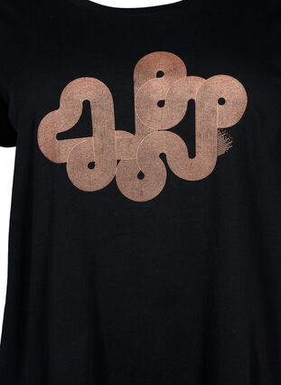 Sports t-shirt with print, Black w. Graphics, Packshot image number 2