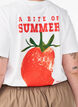 Cotton T-shirt with print, White, Model image number 3
