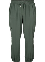 Trousers with cargo pockets, Thyme, Packshot