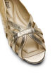 Gold-coloured ballerina with crossed straps, Gold, Packshot image number 3
