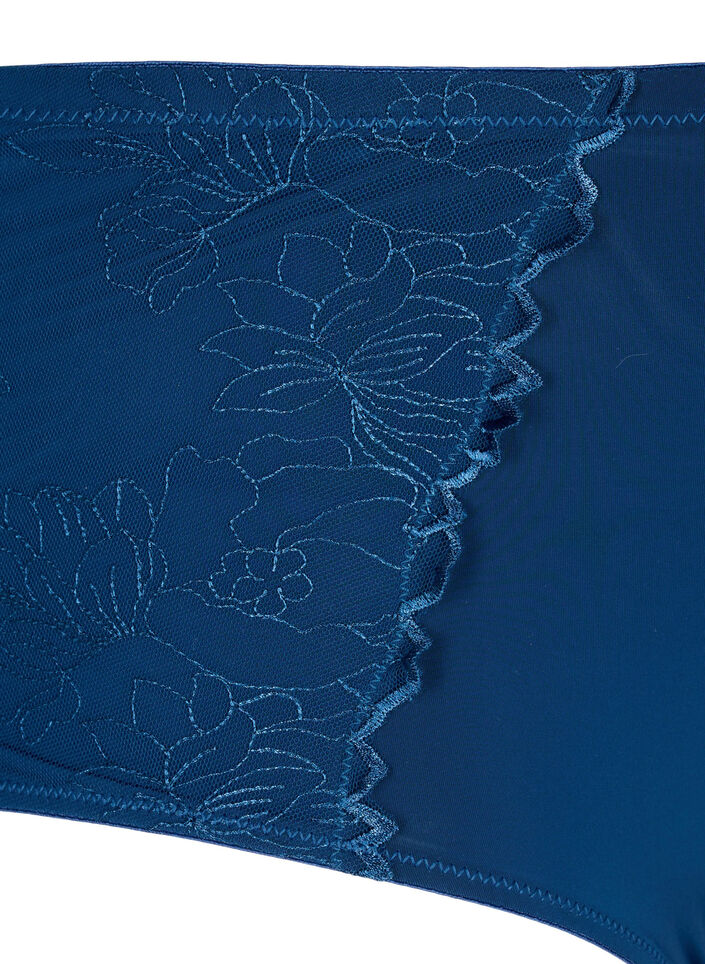 Hipster panties with lace and regular waist, Blue Opal, Packshot image number 2