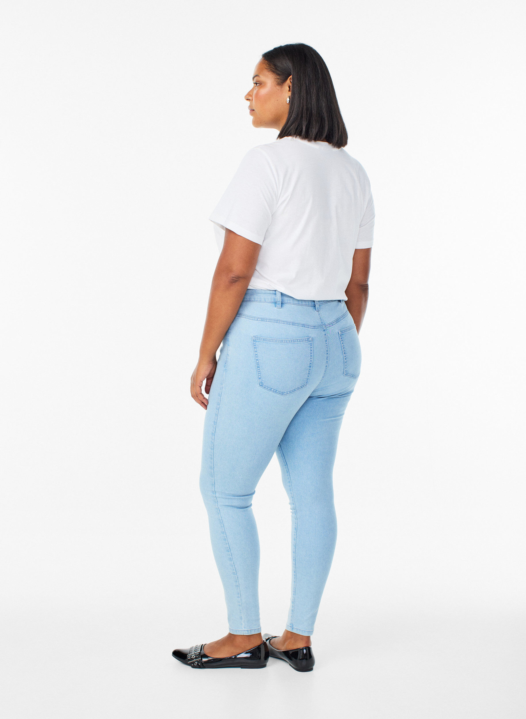 ZizzifashionAmy high-waisted super slim fit jeans, Light Blue, Model image number 1