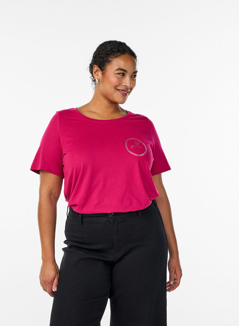 FLASH - T-shirt with print, Red, Model image number 0