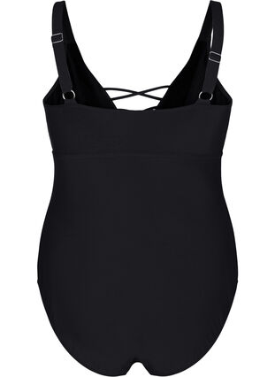 Swimsuit with string detail, Black, Packshot image number 1