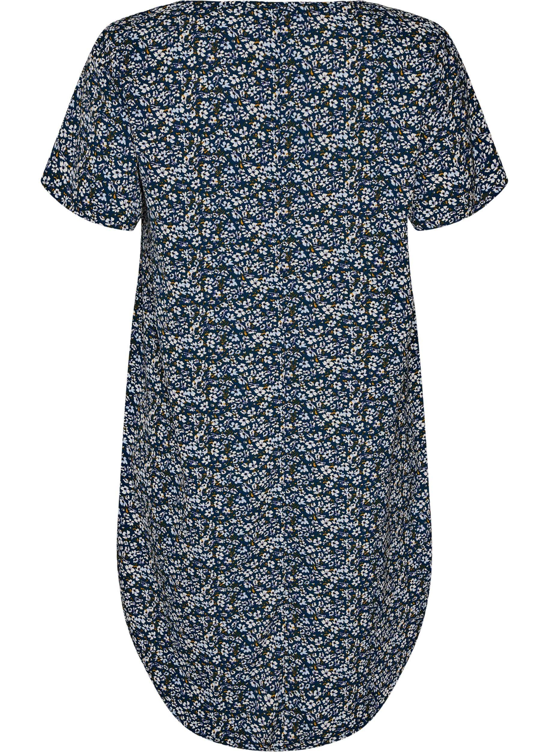 ZizzifashionDress with print and short sleeves, Blue, Packshot image number 1