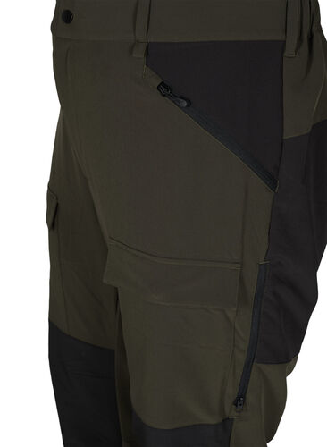 Water-repellent hiking trousers with pockets, Forest Night, Packshot image number 2