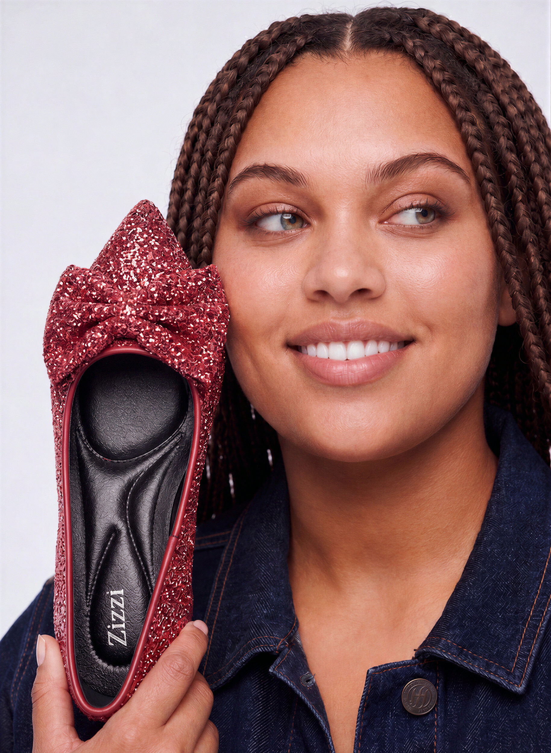 Extra Wide Fit (6E) - Glitter pump with bow