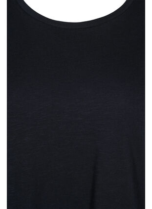 Cotton t-shirt with short sleeves, Black, Packshot image number 2