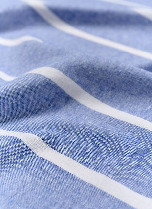 Striped Towels with fringes, Medium Blue Melange, Packshot image number 3