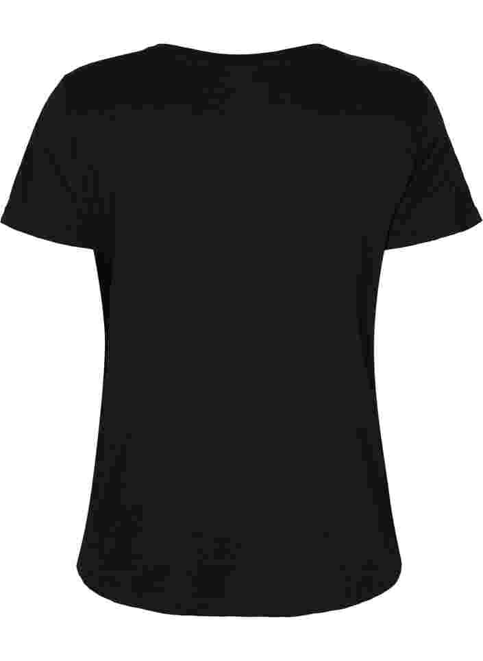 Sports t-shirt with print, Black gold foil logo, Packshot image number 1