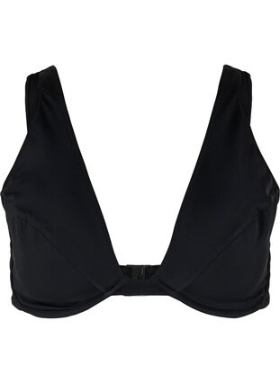 Bikini bra with underwire, Black, Packshot image number 0