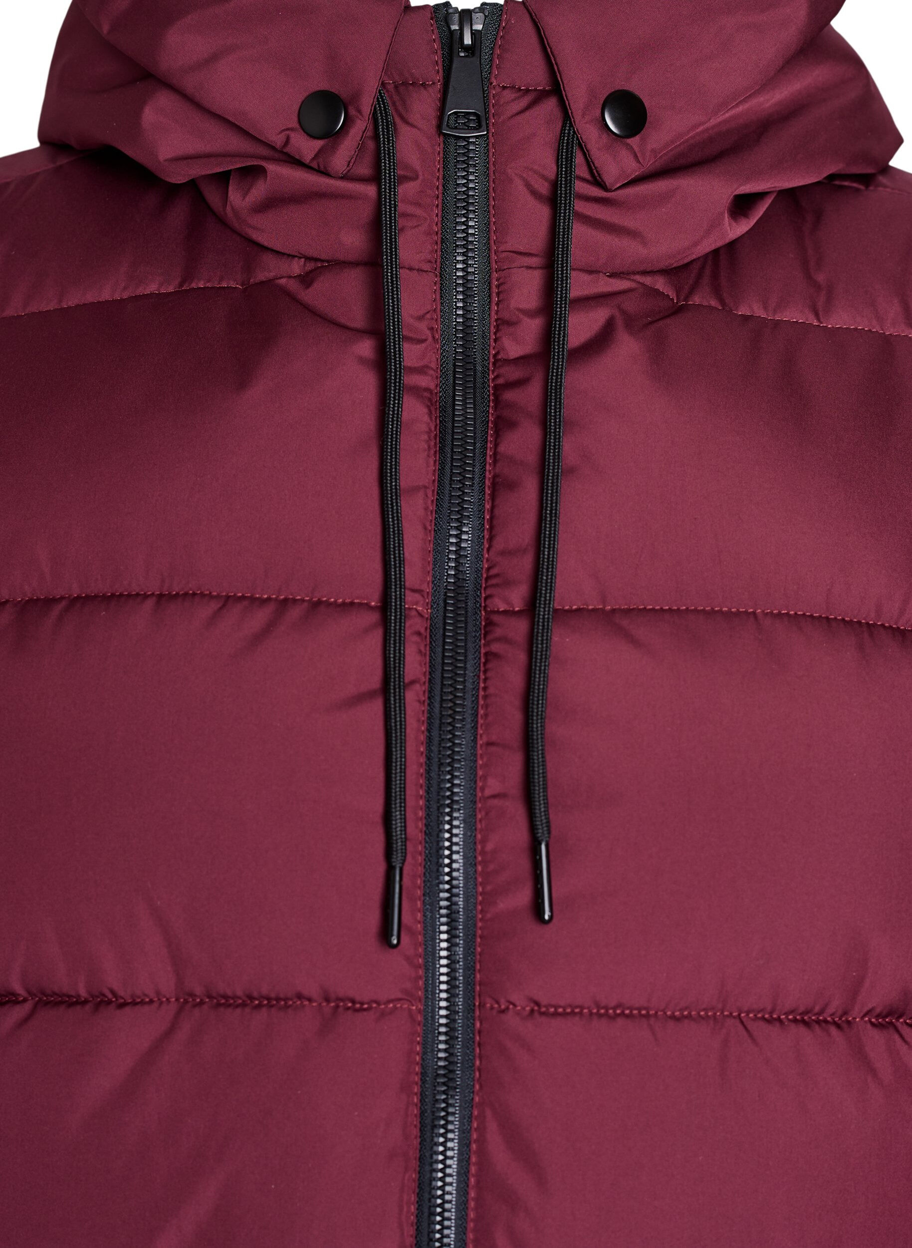 ZizzifashionLong vest with hood and pockets, Red, Packshot image number 2