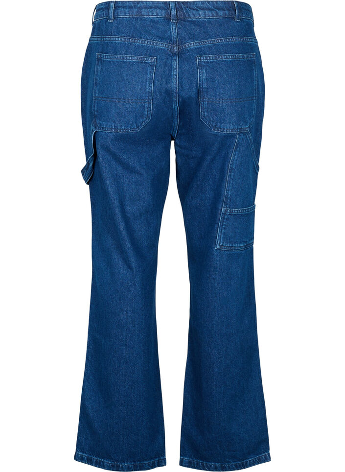 Straight Fit Cargo Jeans, Dark blue, Packshot image number 1