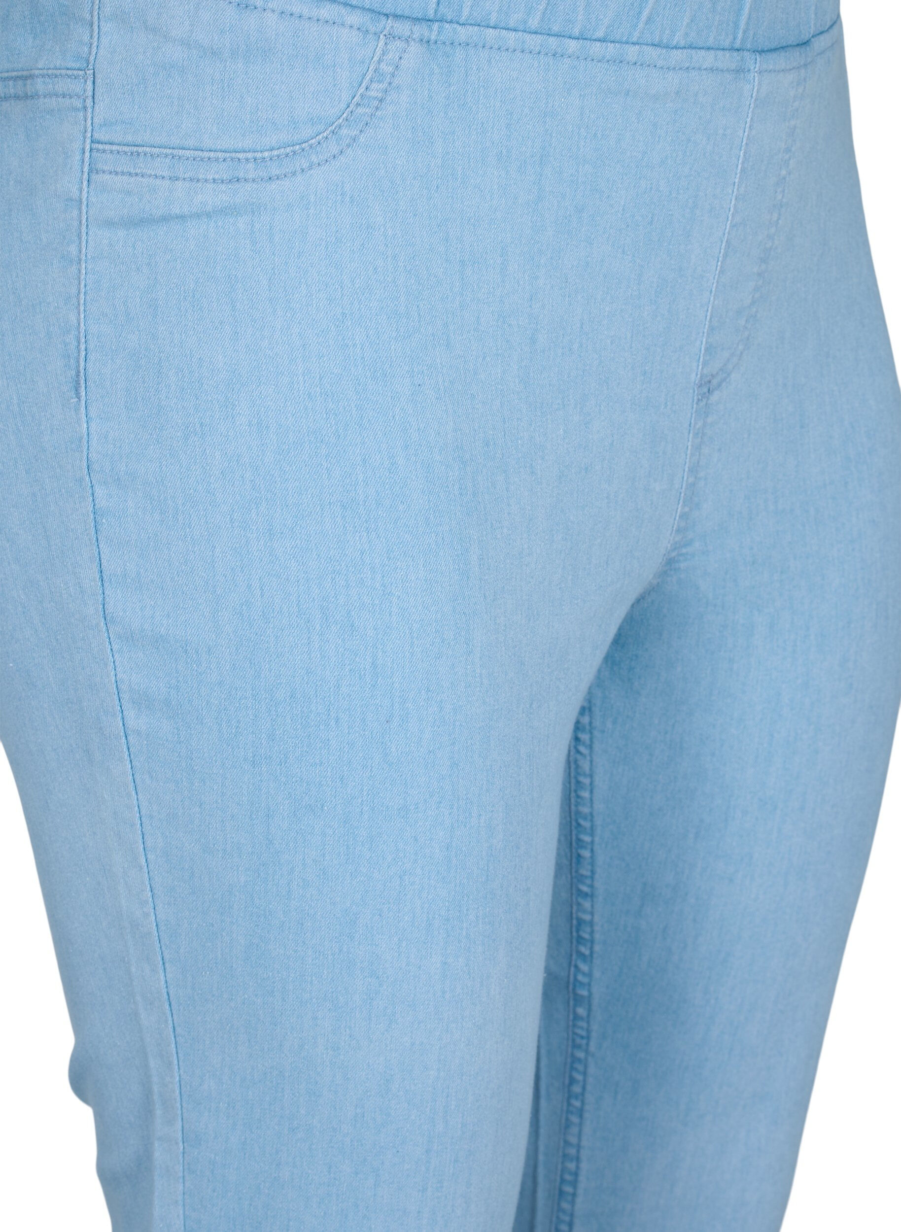 Zizzifashion Cotton blend capris, Light blue denim, Packshot image number 2
