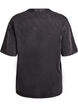 Sporty cotton t-shirt with a washed effect, Black, Packshot image number 1