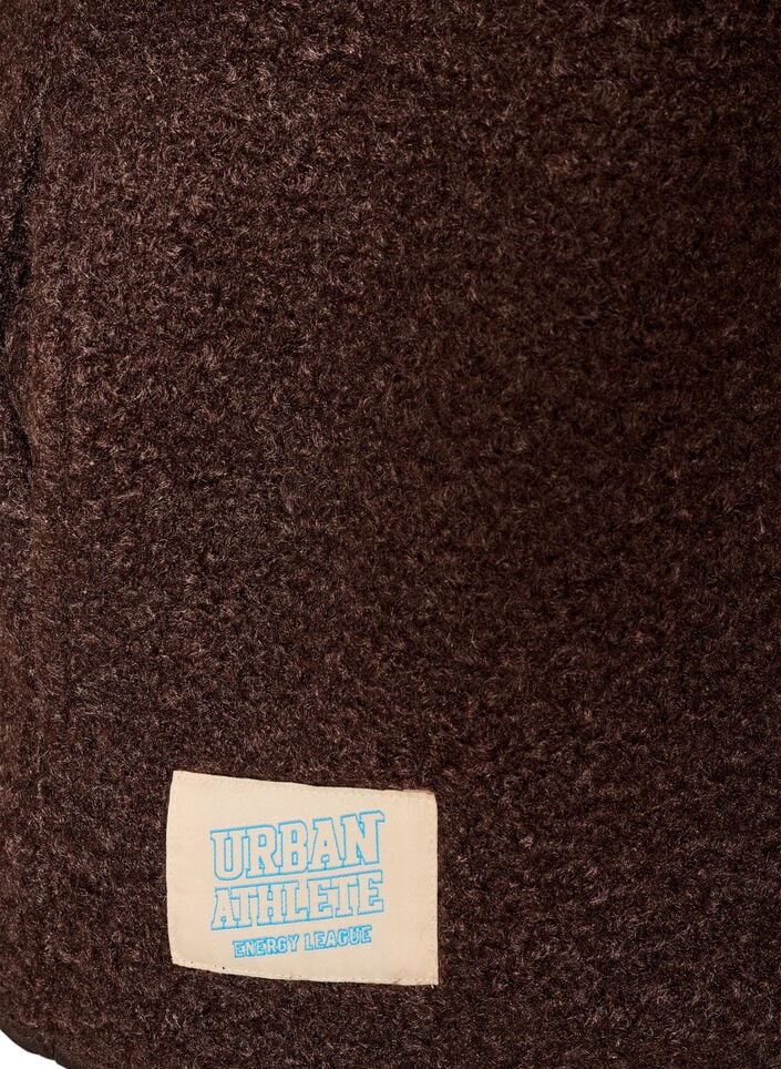 Fleece vest with press buttons and side pockets, Brown, Packshot image number 3