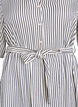 Ankle-length shirt dress with tie belt and stripes, Black, Packshot image number 2