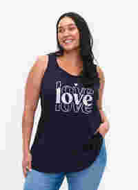 Cotton top with a-shape, Night Sky Love, Model