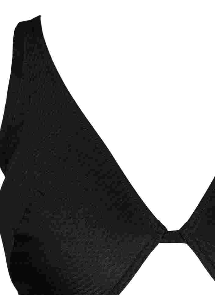Slightly textured underwire bra, Black, Packshot image number 2