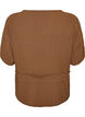 Blouse with texture and a tie-waist, Brown, Packshot image number 1