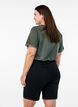 Fitted denim shorts with a high waist, Black, Model image number 2
