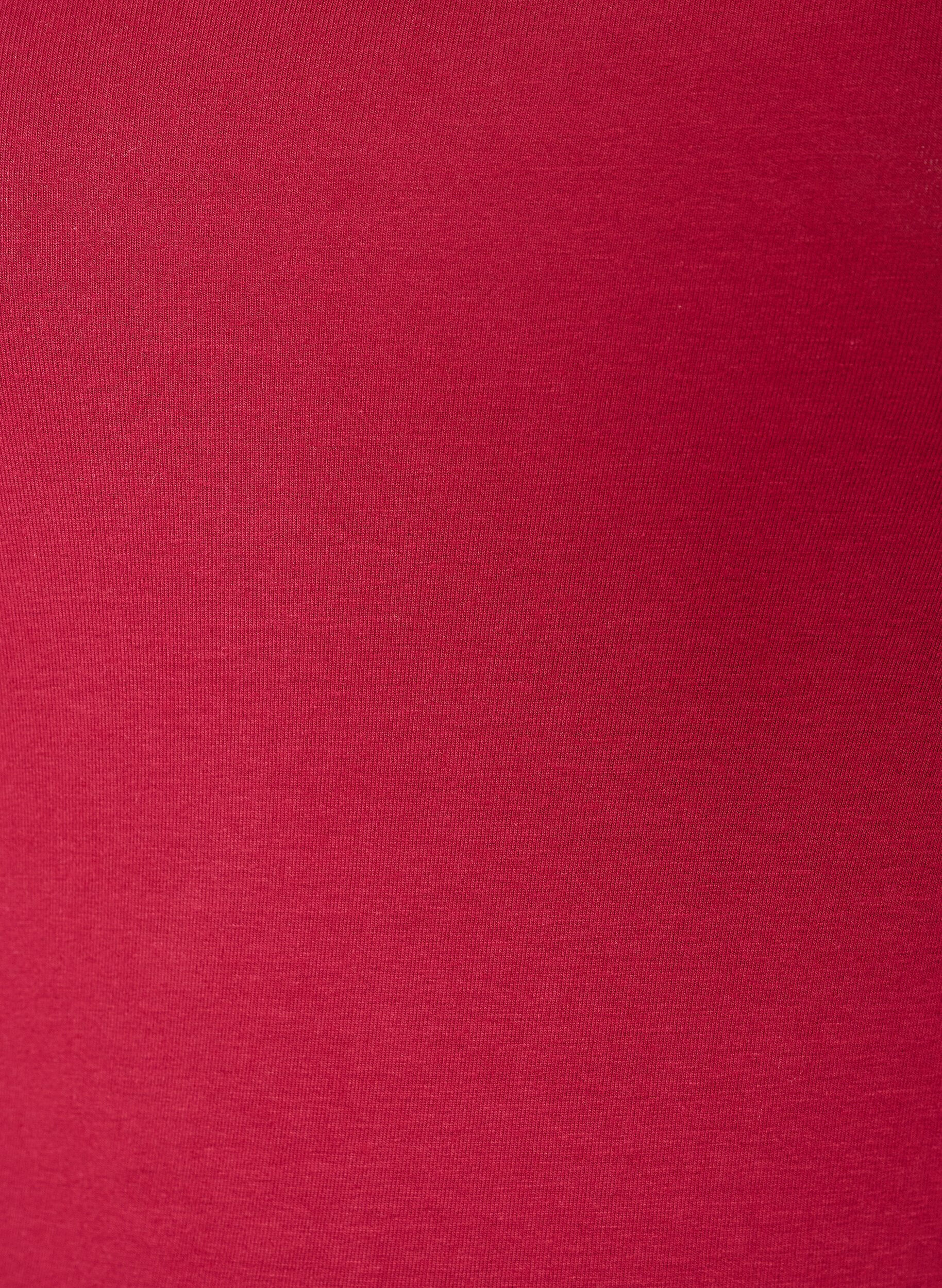 ZizzifashionSolid color basic top in cotton, Red, Packshot image number 2