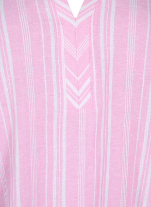 Striped blouse in linen-viscose blend, Rosebloom Wh.Stripe, Packshot image number 2