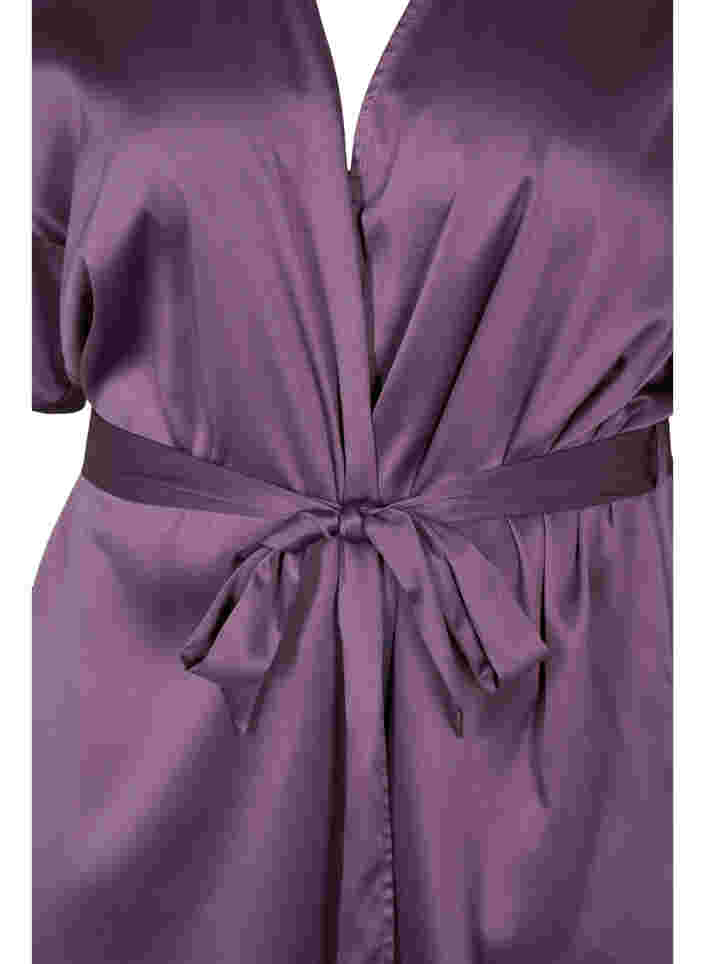Short-sleeved dressing gown, Vintage Violet, Packshot image number 2