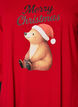 Nightdress in organic cotton with Christmas motif, Red, Packshot image number 2