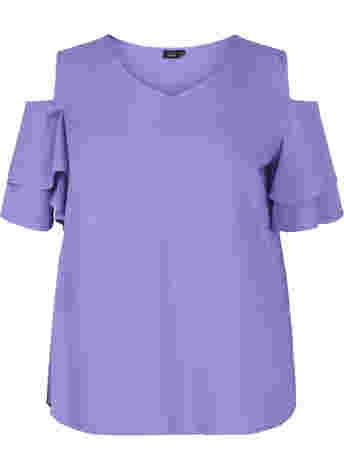 Short sleeved blouse in viscose