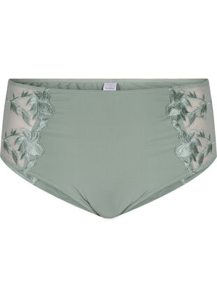 Hipster briefs with embroidery and regular waist, Iceberg Green, Packshot image number 0