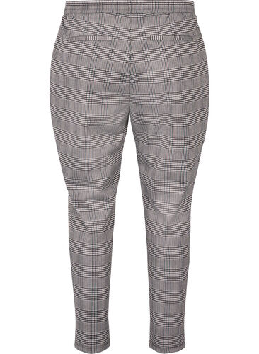 Cropped Maddison trousers with checked pattern, Beige Brown Check, Packshot image number 1