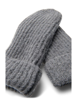 Knitted mittens, Grey, Packshot image number 2