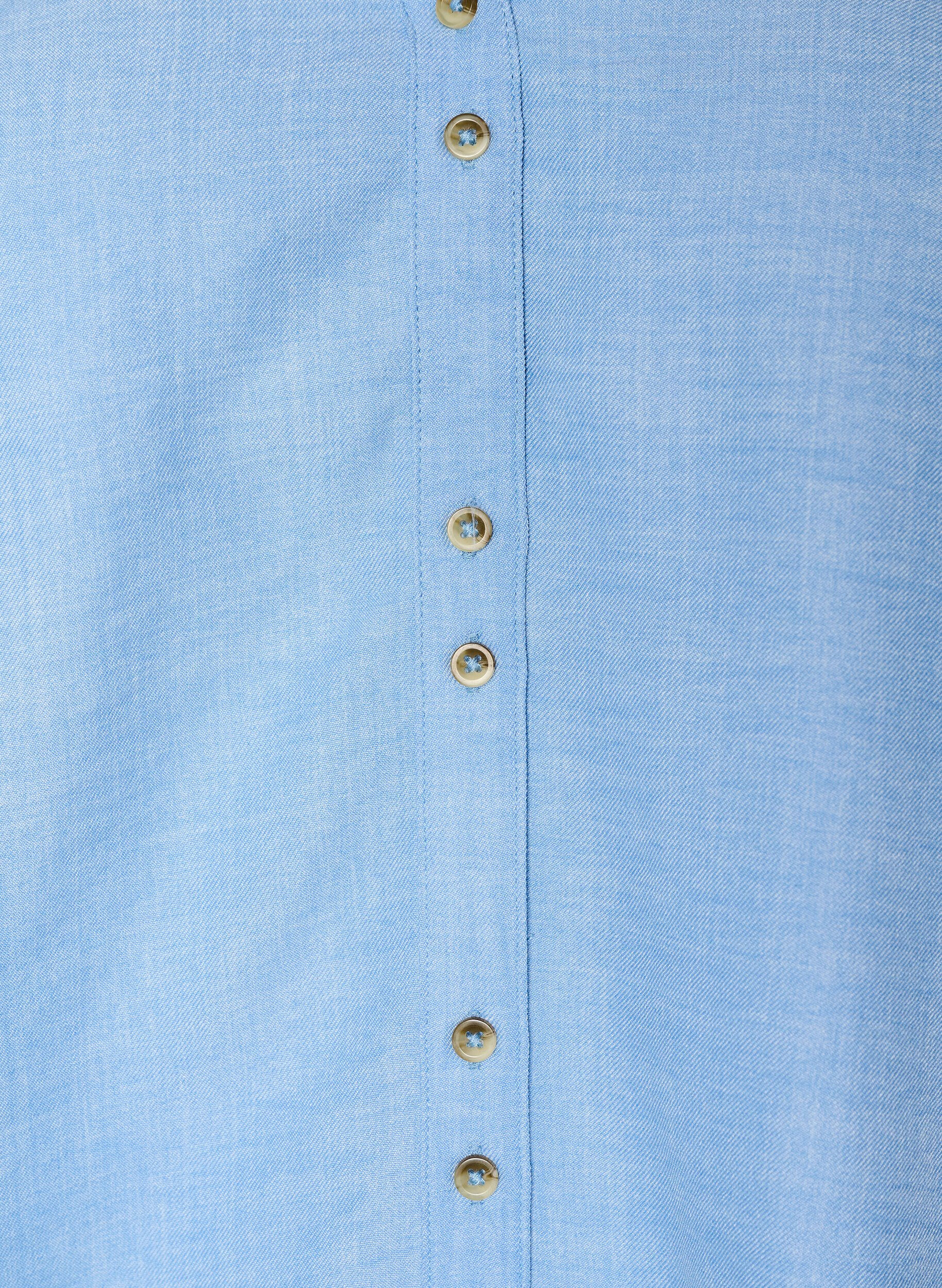 ZizzifashionV-neck shirt blouse with short sleeves, Light Blue, Packshot image number 2