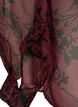 Sheer shirt blouse with floral pattern and tie detail, Dark Bordeaux, Packshot image number 3
