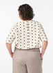Viscose blouse with spots and 1/2 sleeves, Vanilla, Model image number 2