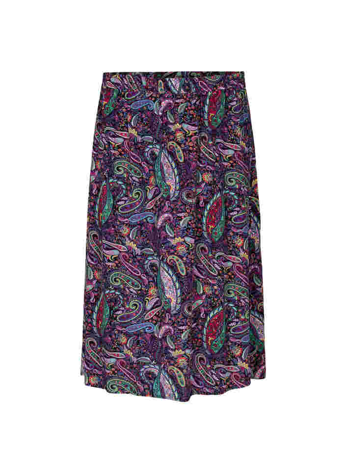 Viscose midi skirt in paisley print, Multi Paisley, Packshot image number 0