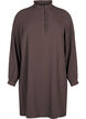Long-sleeved dress with ruffle detail, Chocolate Martini, Packshot image number 0