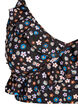 Floral bikini top with ruffle details, Brown, Packshot image number 2