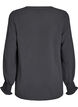 Blouse with smock cuffs and V-neck, Dark Grey, Packshot image number 1
