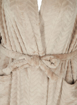 Long dressing gown with pockets, Cuban Sand, Packshot image number 2