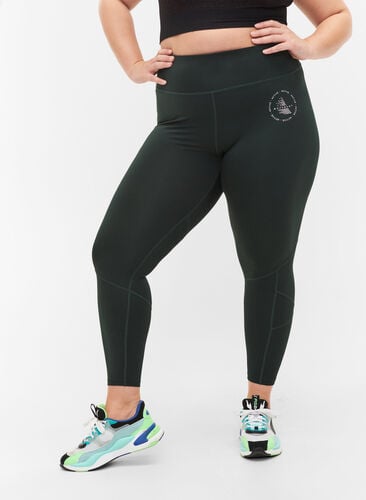 Solid-coloured gym leggings, Scarab, Model image number 0