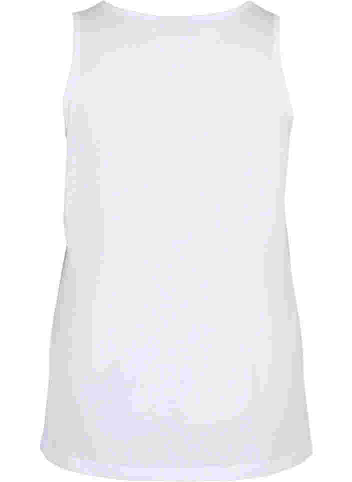Sleeveless A-line top, Bright White, Packshot image number 1
