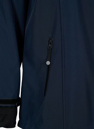 Short softshell jacket with detachable hood, Night Sky, Packshot image number 3