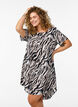 Dress with print and short sleeves, Black, Model image number 0