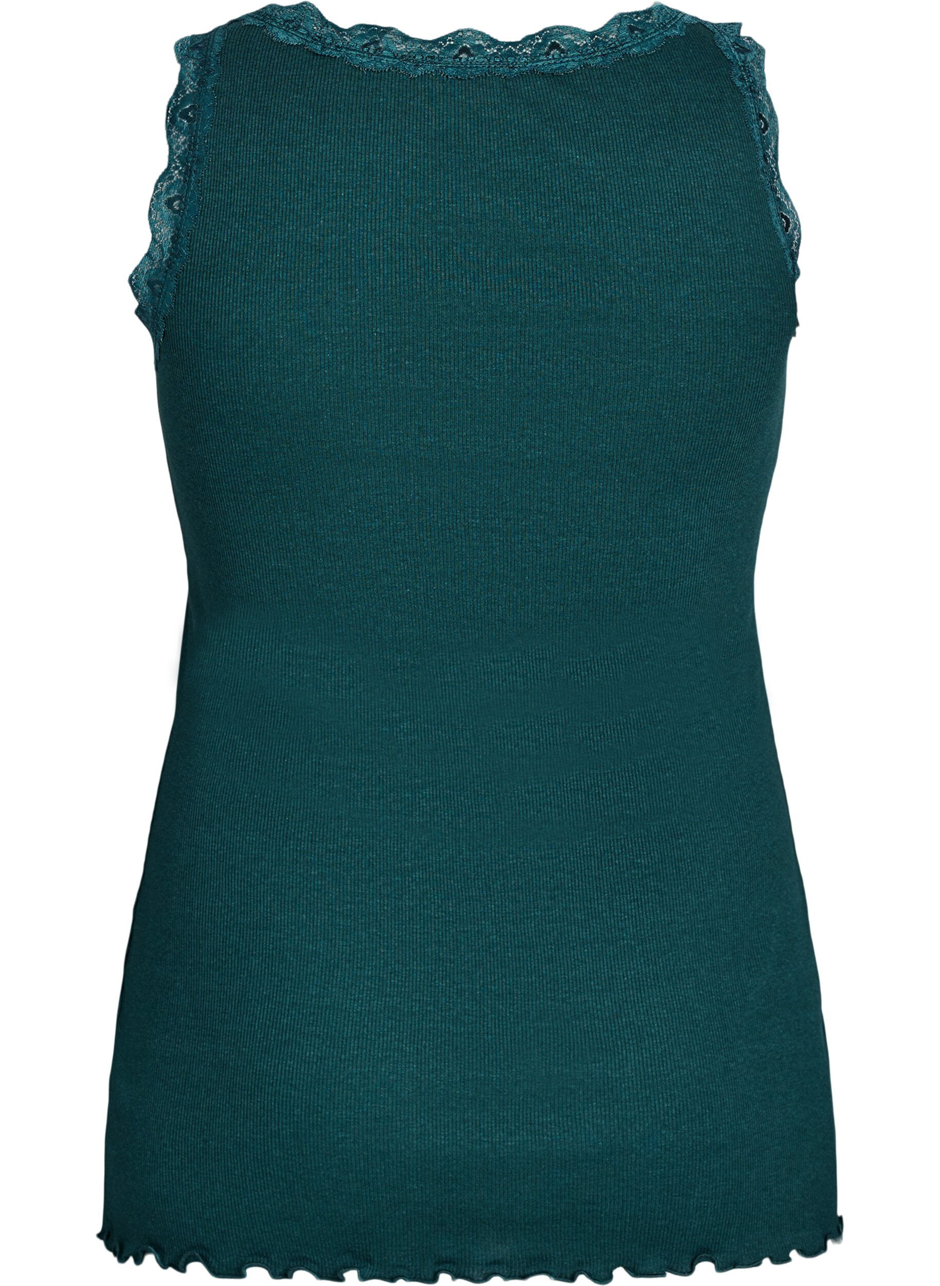 ZizzifashionTop with lace trim, Green, Packshot image number 1