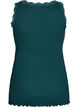 Top with lace trim, Green, Packshot image number 1